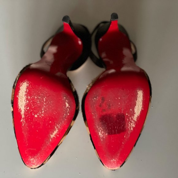 Louboutin Pony Slingback Heels Leopard 6 - Picture 4 of 8